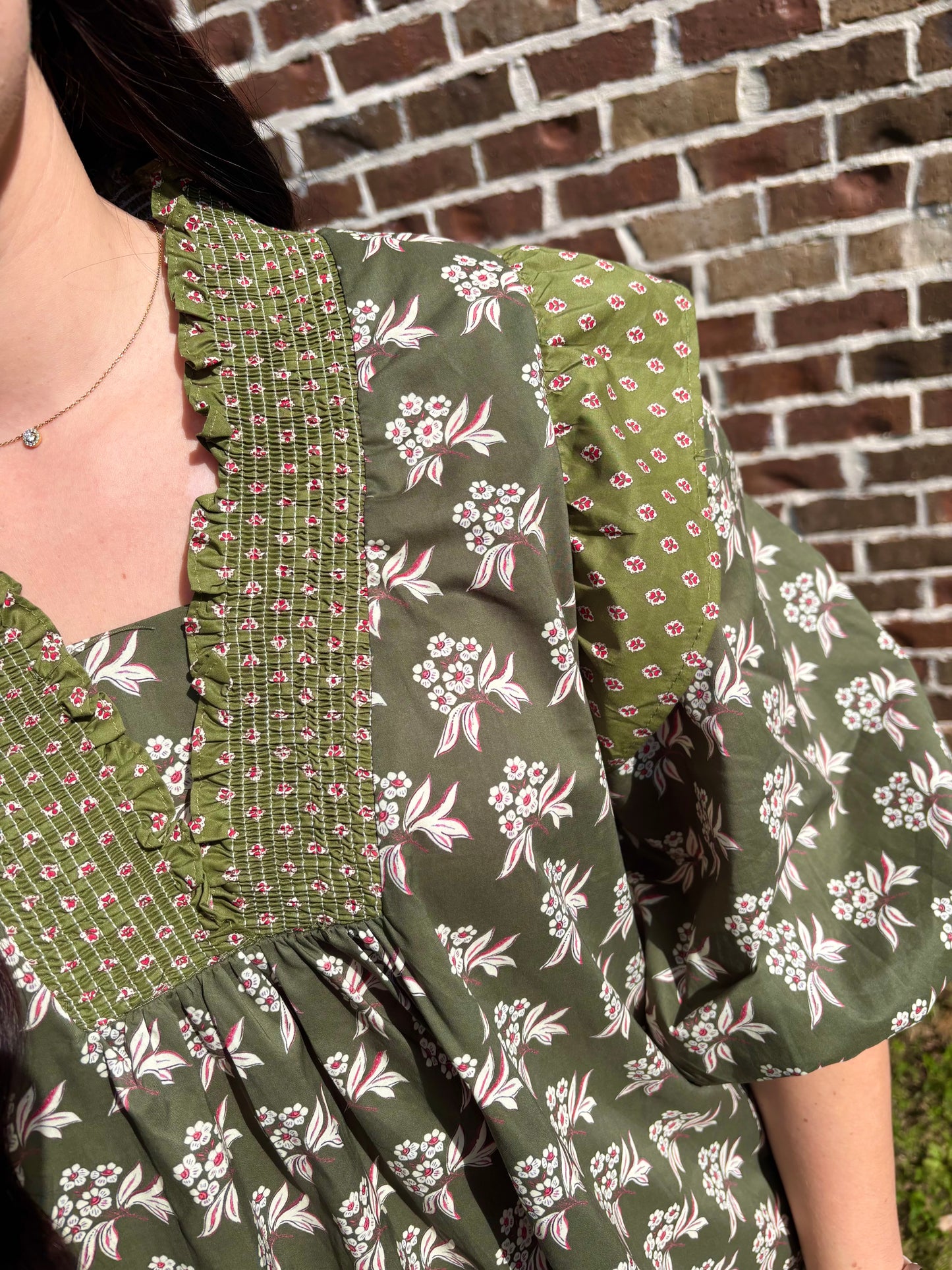 Olive Press Blouse