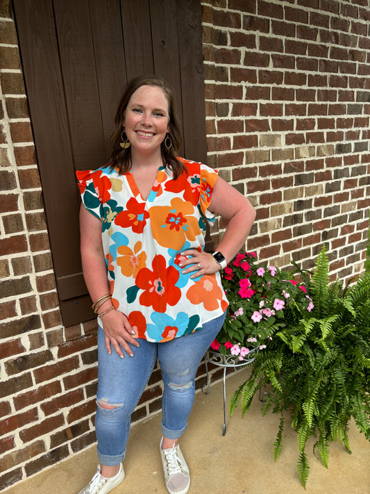 Sunshine Floral Top